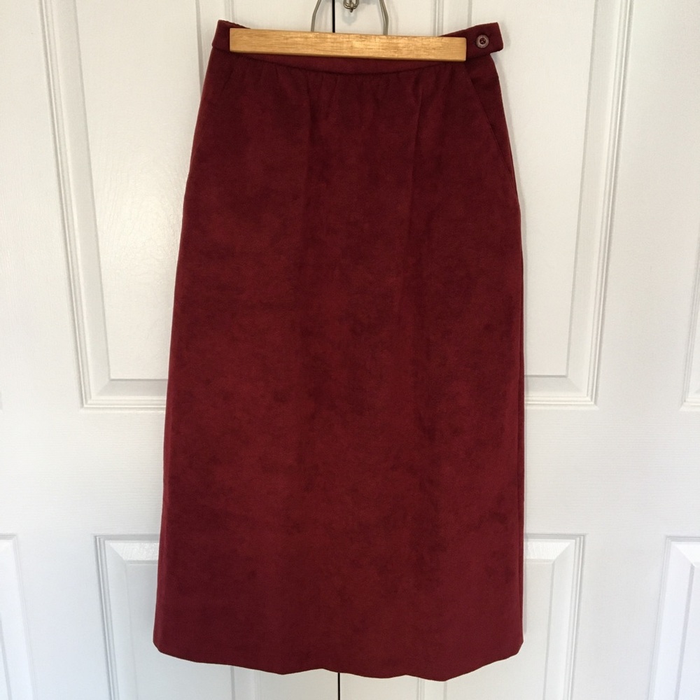 Vintage ULTRA SUEDE Skirt OLYMPIC FASHIONS vegan